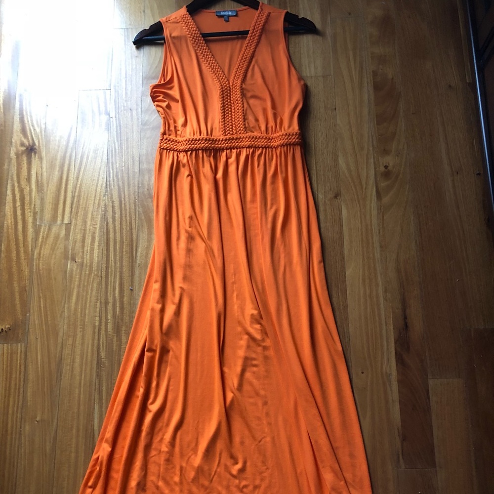 Neiman Marcus Coral Maxi Dress